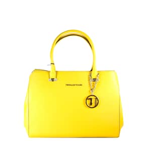 Handbag Trussardi Jeans Yellow Faux Leather