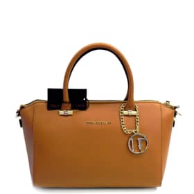 Handbag Trussardi Jeans Cognac polyurethane