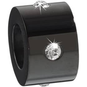 CHARM ACE in STEEL, BLACK PVD, CRYSTALS - SAAL28W