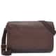 Handbag Fossil Gray Dark brown Leather Cotton